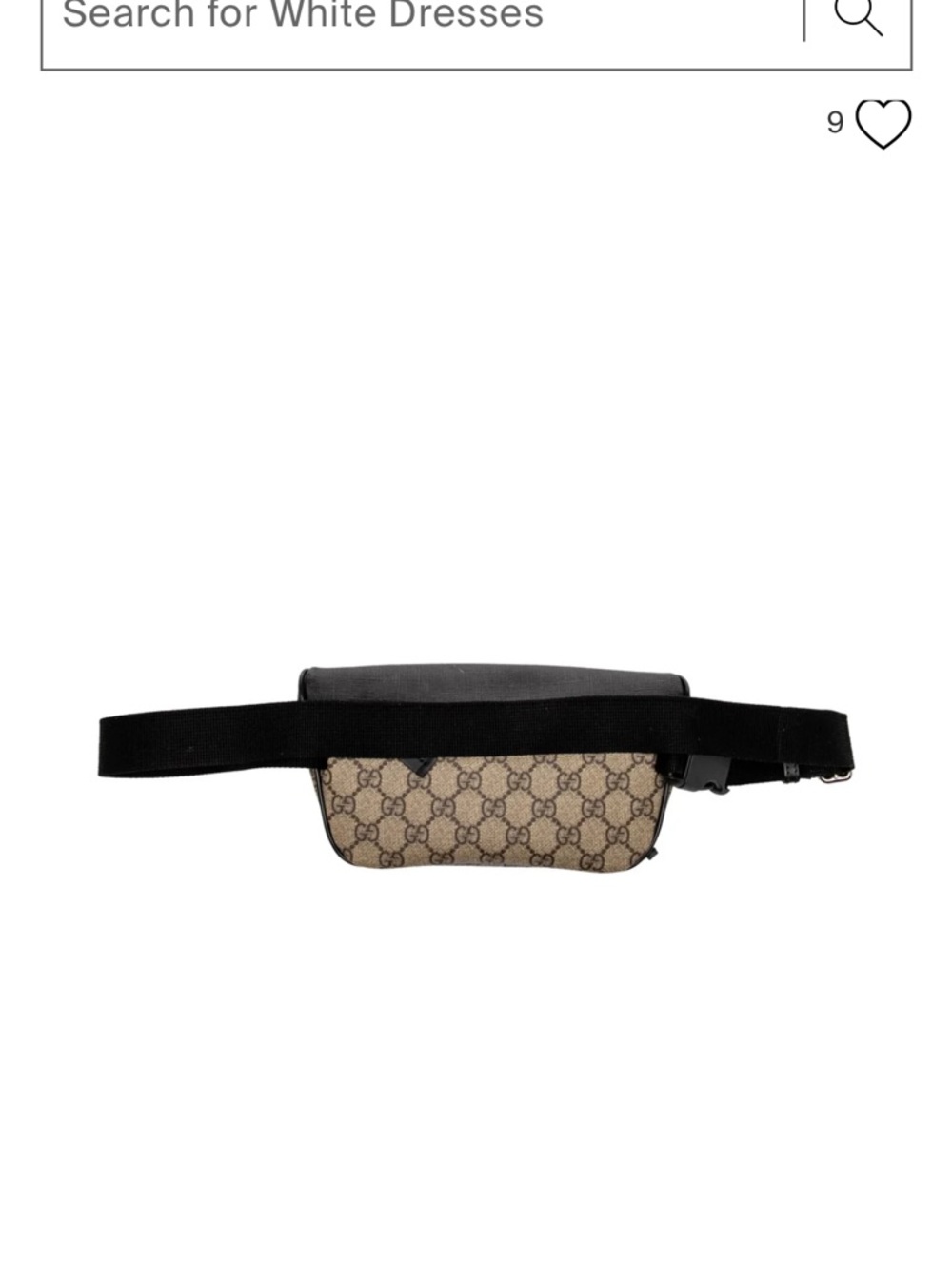 Gucci Beige GG Canvas and Black Leather Men’s Belt Bag - Picture 4 of 6
